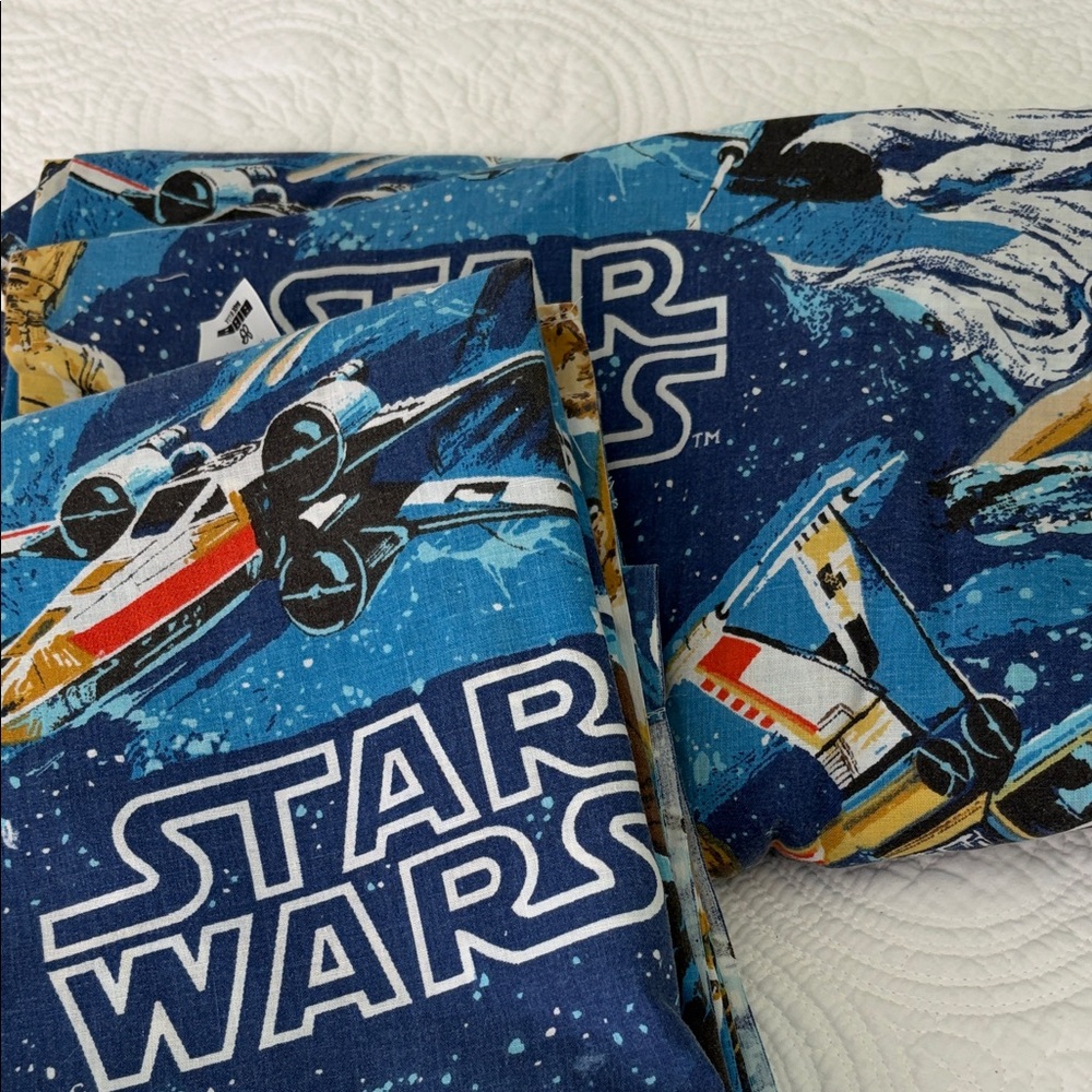 Star Wars Blue and White Bedding Sheets